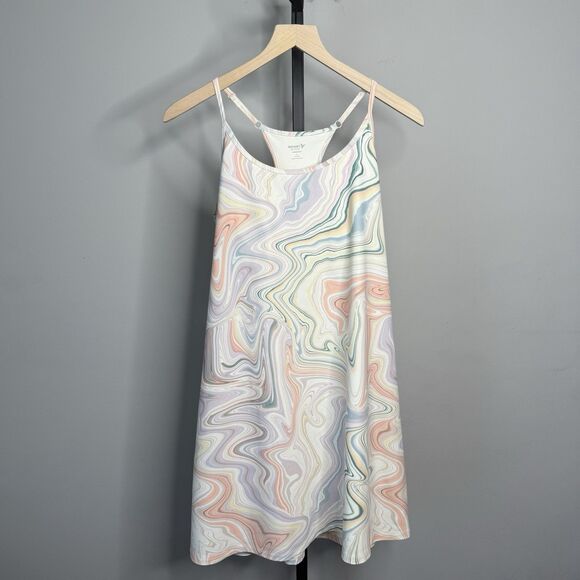 Old Navy PowerSoft Performance Racer-Back Mini Swing In Dress In Swirlpop Large - Picture 1 of 4
